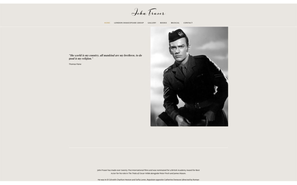 John Fraser website